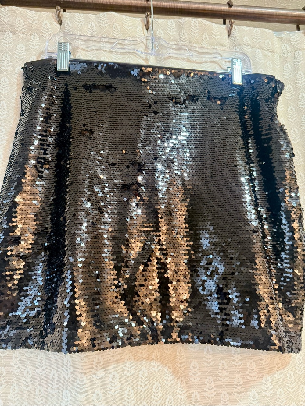 H&M Black Sequin Mini Skirt